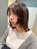 アム(amu)&nbsp;ミディアムウルフ×ラベンダーカラー/ミディアムレイヤー