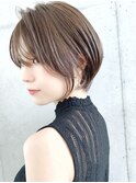 Say.くびれショートグレーベージュ透明感カラー表参道青山原宿