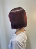 ブリーチなしワンカラーでRED