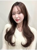 韓国風/レイヤー/小顔/前髪カット/髪質改善/グレージュ/透明感