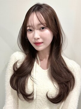ユニコ(unico) 韓国風/レイヤー/小顔/前髪カット/髪質改善/グレージュ/透明感