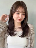 ナチュラルカール似合わせカット前髪ワンカール艶感美髪