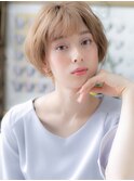 外国人風ハイトーンカラー小顔丸みショートc6北浦和20代30代40代