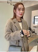 ハニーベージュ＋肩ラインボブ　kaho