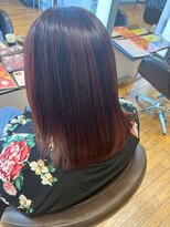 ヴァンカウンシル 清須店(VANCOUNCIL)&nbsp;どこか色っぽい◎ボルドーハイライト×ストレート