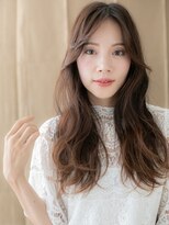 カバーヘア イヴ 戸頭店(COVER HAIR EVE)&nbsp;韓国巻き/ゆるふわロング/スモーキーカラー/モカブラウン/艶髪e