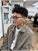 メンズパーマ20代30代40代ニュアンスパーマ刈り上げショート