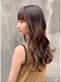 コテ巻き風パーマ/レイヤーカット/バイカルテ/韓国巻き/ベージュ