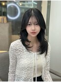 レイヤーカット_ミルクティブロンドワンホンレイヤーダークブル