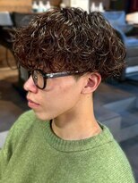 リットバイフィフス 甲南店(Lit. by fifth)&nbsp;マッシュショート スパイラルパーマ 外国人風 モカベージュ 20代
