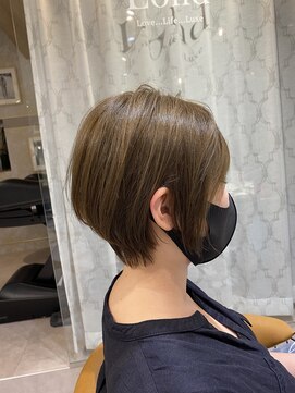 ロンド ストラーダ 心斎橋(Lond strada) ショート×ハイライト白髪ぼかし×マチルダボブ[心斎橋]