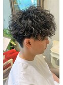 ツイストスパイラルパーマ/刈り上げマッシュ/ランダムパーマ