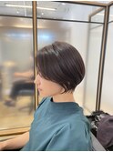 【篠原】前髪長め大人上品な丸みショートボブ
