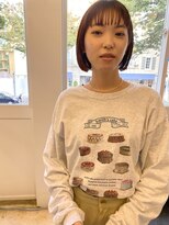 ヤーン(yearn) 《yearn》オレンジベージュ×ボブ《伏見/名駅/栄》