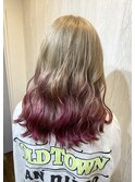 ミルクティーベージュ＊ピンクグラデーション【TELAHAIR南流山】