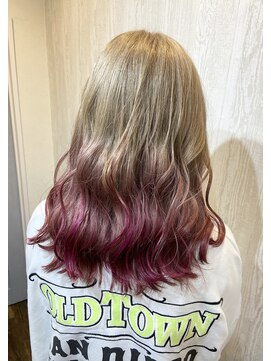 テーラ 南流山店(TELA) ミルクティーベージュ＊ピンクグラデーション【TELAHAIR南流山】