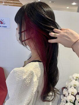 アズールサン 草加西口店(azule-sun) デザインカラー,イヤリングカラー,マゼンタピンク【草加】