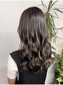 ハイライトカラーケアブリーチダブルカラーレイヤーカットくびれ