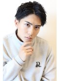 【 I. 】刈り上げツーブロックアップバング短髪黒髪 川口