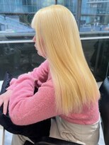 ランテルディ 渋谷(LANTERDIT)&nbsp;ハイトーン　ロング　ストレート　ブリーチカラー　うる艶　美髪