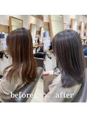 白髪ぼかし　セミディ　シアーカラー　【藤沢　藤沢駅】