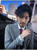 結婚式髪型　大人のメンズパーマ