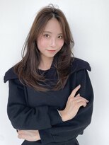 シェル 津山の手店(shel)&nbsp;大人美人艶カラーベージュ小顔カット透明感レイヤーロング