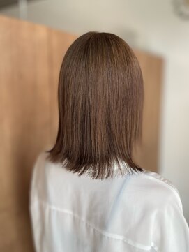 フレイムスヘアデザイン(FRAMES hair design) オリーブグレージュ×切りっぱなし