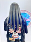 grey＆blue 【小山市/ケアブリーチ/デザインカラー/派手髪女子】