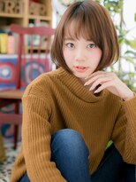 カバーヘア ブリス 大宮西口(COVER HAIR bliss) 艶髪ココアベージュ前下がり切りっぱなしボブh4大宮20代30代40代