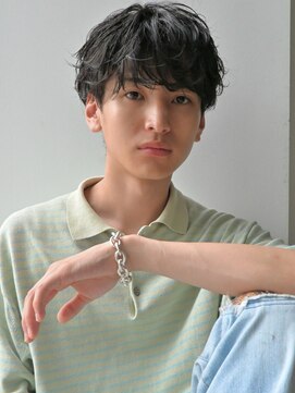 ディッセンバー 神宮前(December) ニュアンスパーマアッシュブラックウルフ波巻きスパイラル渋谷