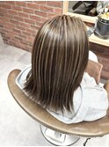 白髪染ぼかしハイライト