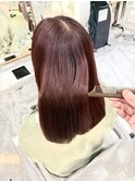 カシスブラウン×ツヤ髪