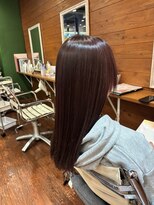 ピールアーク(peal ark)&nbsp;春色ワインレッド◎ブリーチなし艶髪