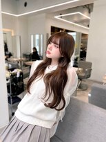 ヌイ 横浜(nui)&nbsp;紅茶カラー_前髪マチルダボブピンクベージュ