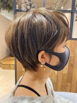 テラス ヘアアンドボタニカル(terrace)&nbsp;大人ショートスタイル/30代/ベージュ/岩政