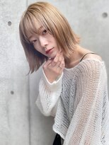 ラ ブレス 天王寺(LaBless) ぱつっとボブ×シルバーベージュ(天王寺)