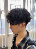 【曽我尾真生】波巻きパーマ/メンズパーマ/センターパート