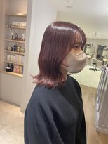 ルアナ 梅田店(Luana)&nbsp;【HARUKA】レッドブラウン×外ハネミディアム