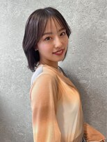 アース 三軒茶屋店(HAIR&MAKE EARTH) 三軒茶屋_レディース_ミディアム_ボブ_コテ巻き_ナチュラル_小顔