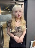#ハイトーンカラー#ロングヘア#プルエクステ#ブロンド