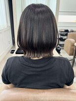 ブルー(BLUE) 黒髪/ボブルフ/ネビージュ/韓国/ワンレン/盛岡/髪質改善/前髪