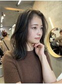 レイヤーカット/ブラウン/韓国ヘアー/ブリーチ/恵比寿