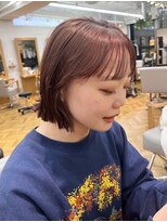 ガーデンヨコハマ(GARDEN YOKOHAMA) ボブ/ストレート/モーヴピンク/くびれボブ/フェイスフレーミング