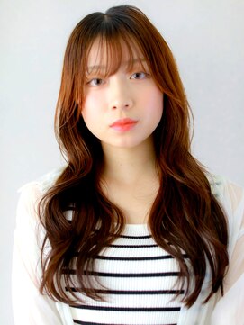 ガリカ 渋谷(Gallica) 顔まわりレイヤー×ゆる巻き×ショコラブラウン