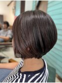 ナチュラルブラウン×シンプルグラデーションボブ