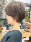 【30代/40代/50代】無造作ショート/グレージュ/顔周り/小顔
