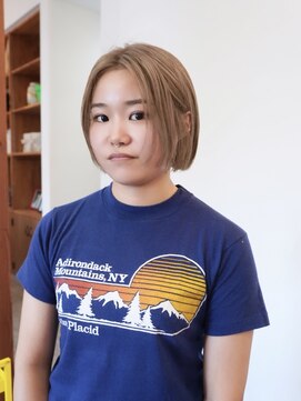 ディッセンバー 伊勢崎(December) 切りっぱなしボブ/ミニボブ/丸くないボブ/ヘーゼルベージュ