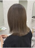 ミディアムヘア、ミディアム、寒色ベージュ