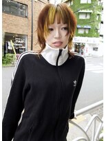 イェン(Yen.) デザインハイライトミディアムハッシュレイヤー